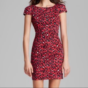 French Connection Red Leopard Dress
